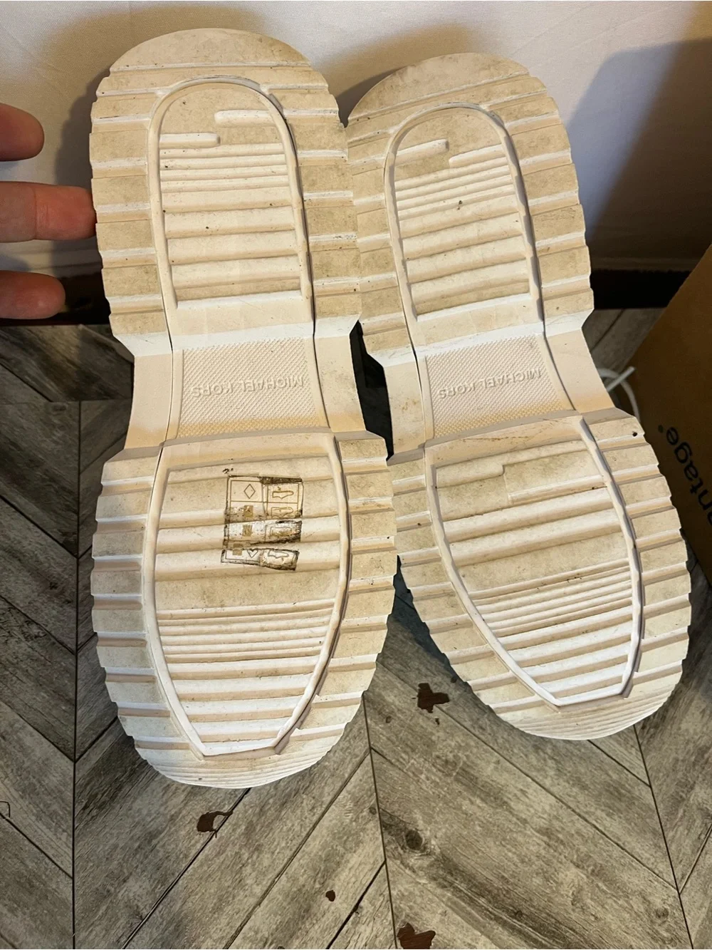Michael Kors Cream Platform Sneakers